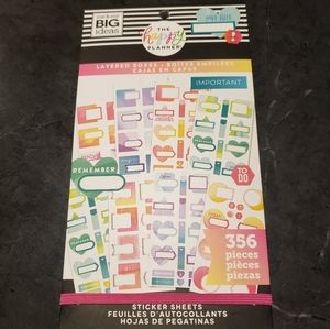 Happy Planner, Sticker Book, Layered Boxes, NWT